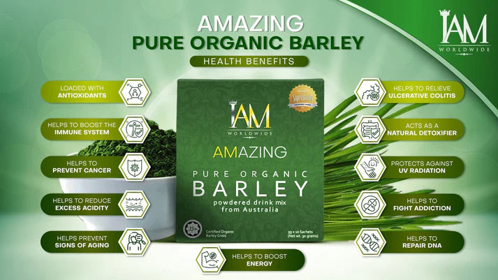 Amazing Pure Organic Barley Powdered Drink – 100% Natural Nutrition for Immunity and Wellness