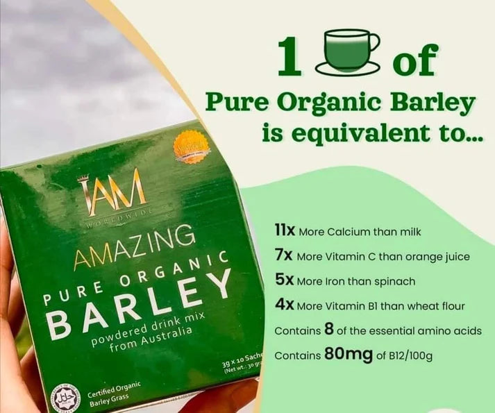 Amazing Pure Organic Barley Powdered Drink – 100% Natural Nutrition for Immunity and Wellness